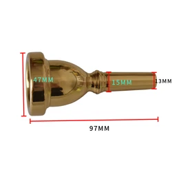 Bass flat key sousaphone mouthpiece, bass horn mouthpiece.