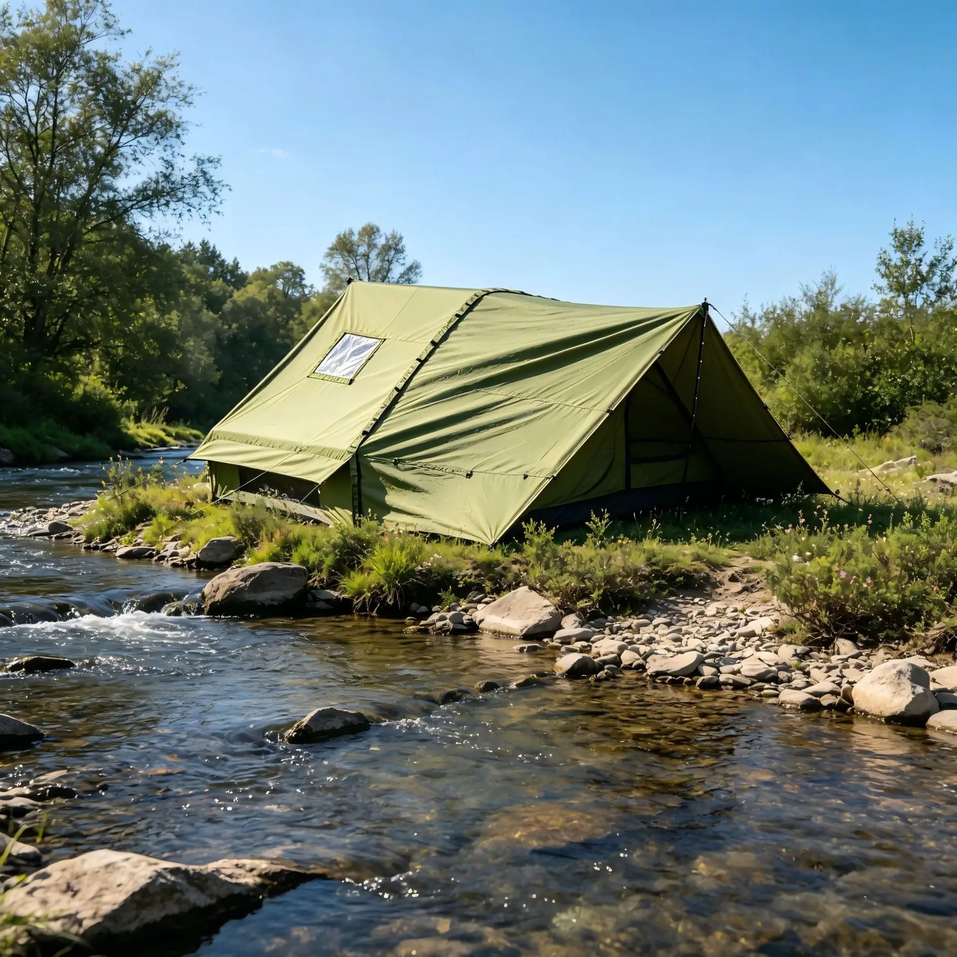 Fully Automatic Rectangular Inflatable Tent Portable Camping Tent Large Space Outdoor Windproof Sunproof Breathable