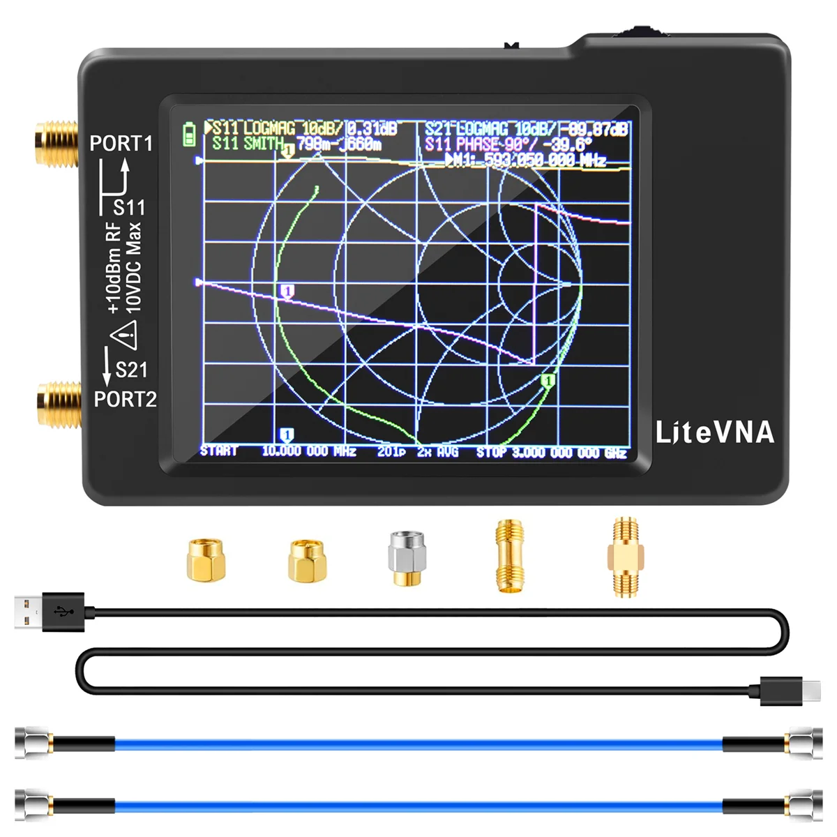 New LiteVNA 6Ghz VNA 2.8Inch LCDHF VHF UHF UV Vector Network Analyzer Shortwave Portable Antenna Analyzer with Battery