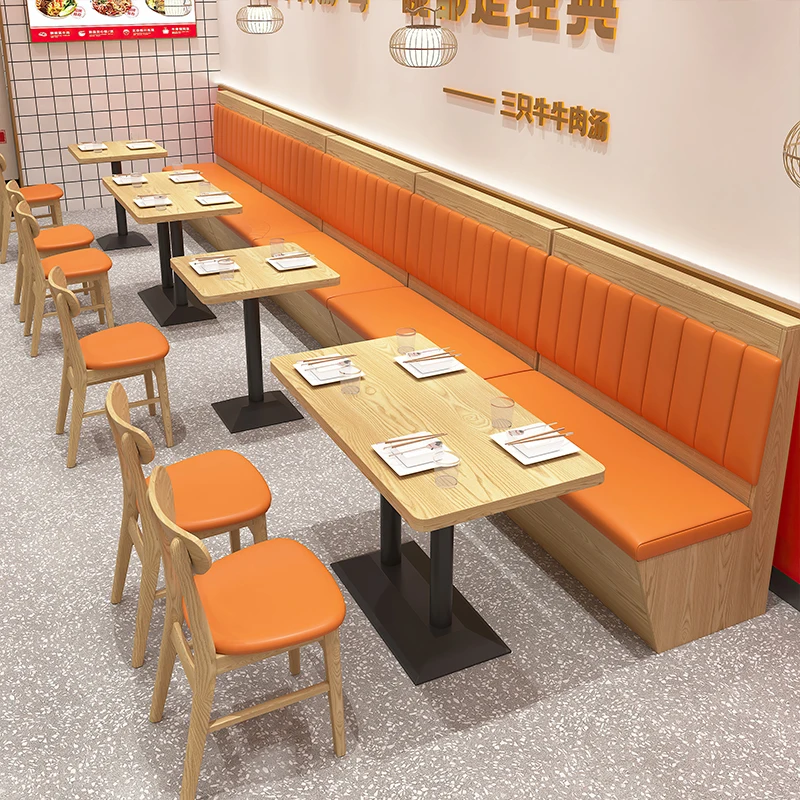 Customized Canteen Restaurant Seat BBQ Hot Pot Fast Food Snack Hamburger Restaurant Noodles Lobster Restaurant Sof