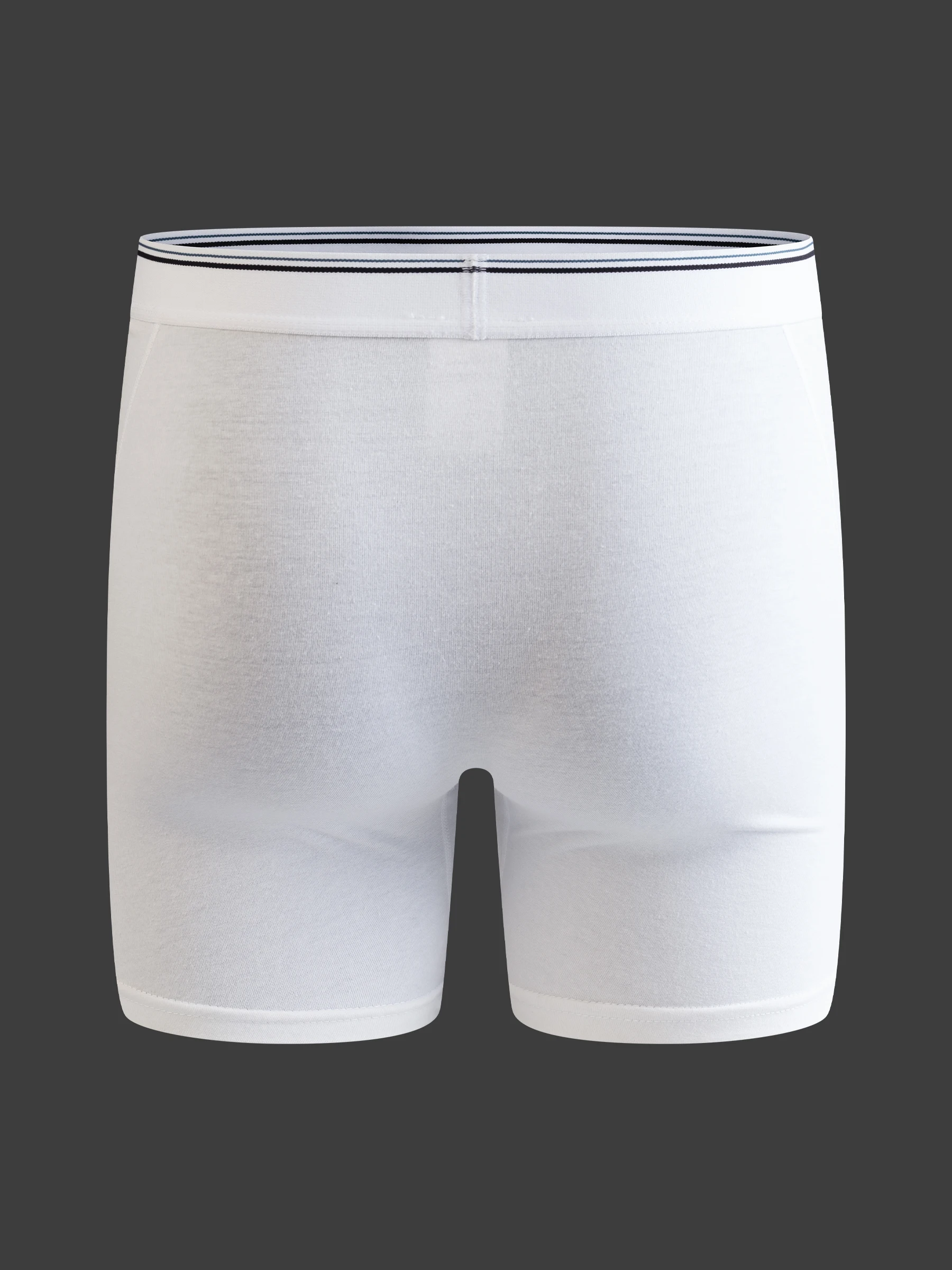 Norcotton 4-Pack Men's Extended Boxer Briefs, Cotton, Skin-Friendly, Solid Color, Simple Design, Elastic Waistband with Contrasting Lines, Suitable for Everyday Casual Wear