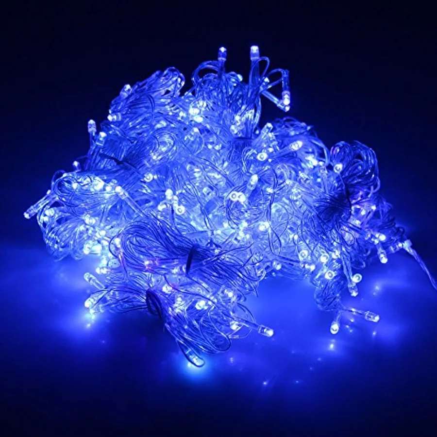 3.5M/11ft 96 LED Linkable Fairy Curtain String Light with 8 Modes Functional Controller for Indoor/Outdoor/Party/Wedding/Valent
