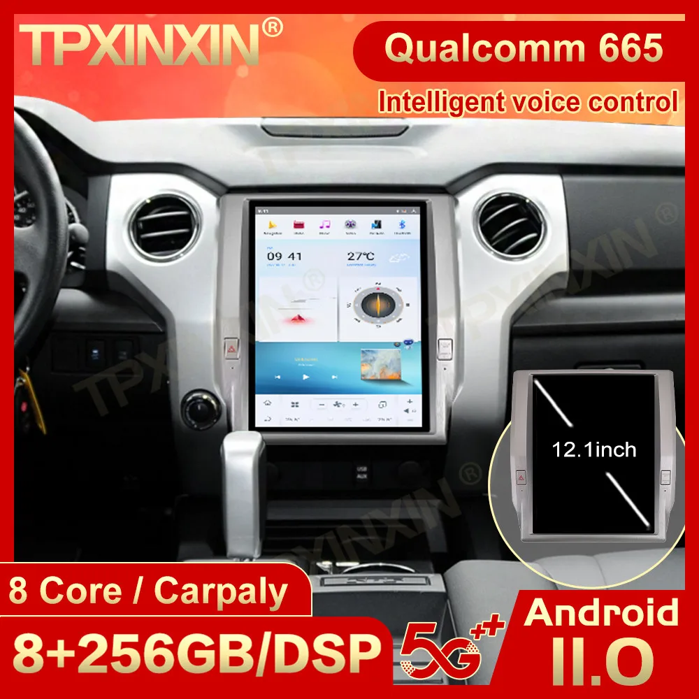 

2 Din Android 11 Tesla Мультимедиа Стерео для Toyota Tundra 2014 2015 2016 2017 GPS Navi аудио видео приемник плеер головное устройство