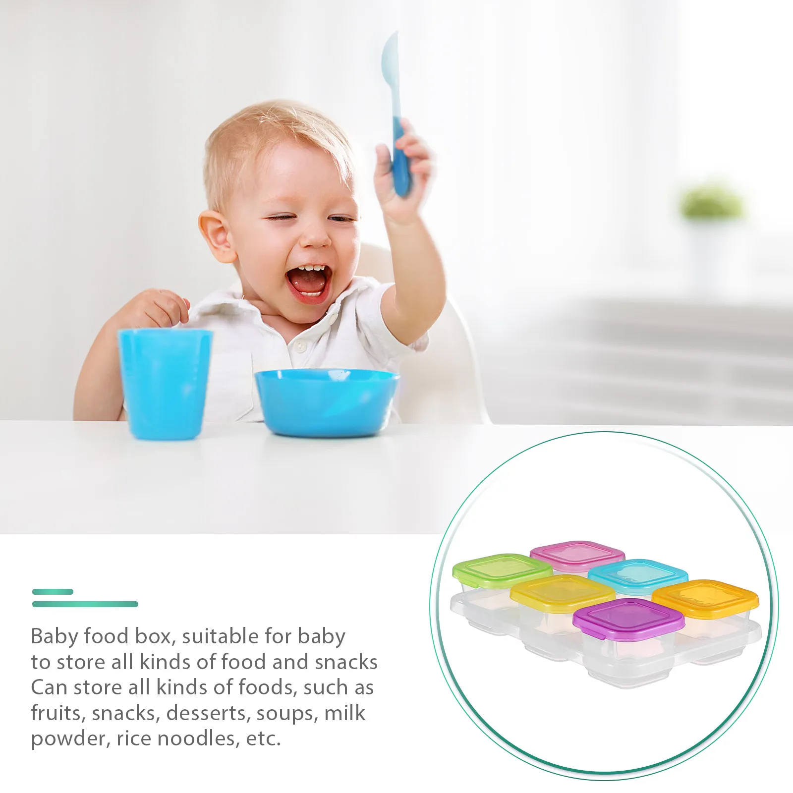 

1Set Baby Food Storage Boxes Premium PP Material Microwave Refrigerator Safe Baby Food Container Snack Milk Powder Case