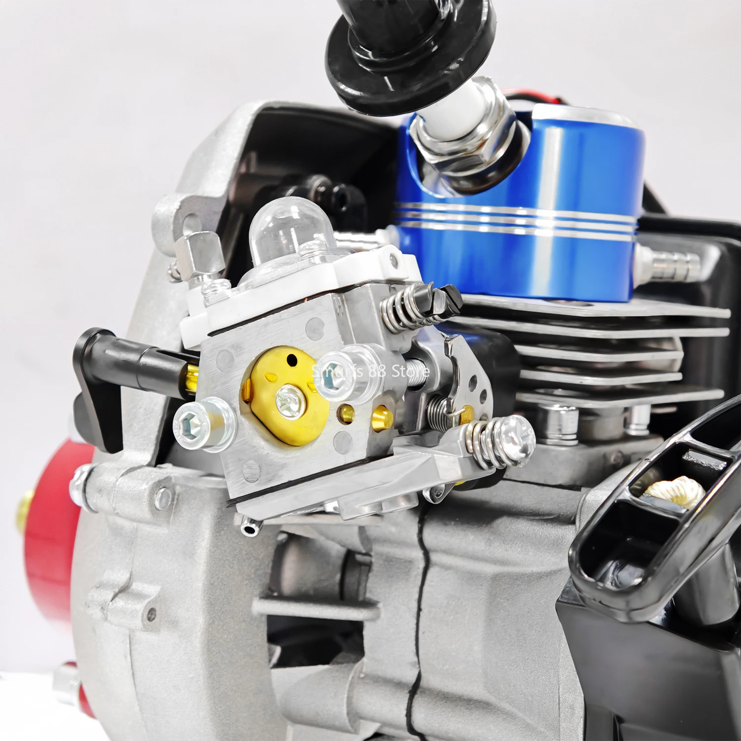 Modelo de motor de gasolina refrigerado por agua de 26CC, motor de dos tiempos de un solo cilindro de Metal, especial para modelos de barcos, juguete de regalo de arranque manual