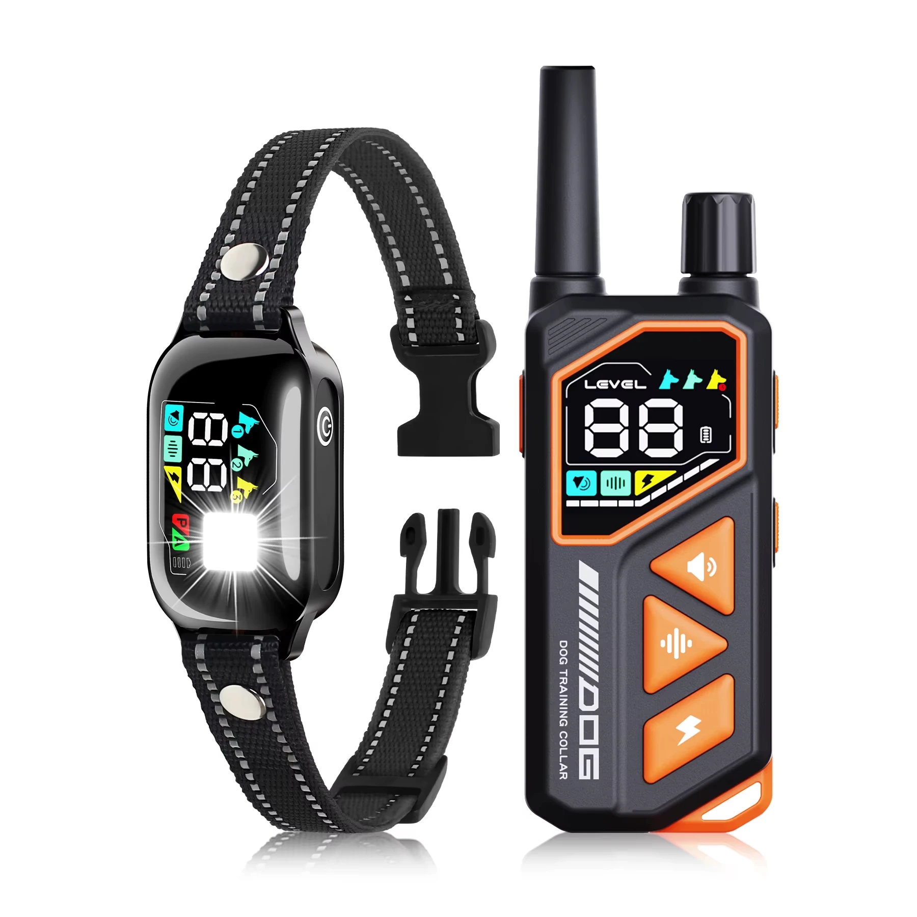 

Ошейник для дрессировки собак 1000 м с дистанционным управлением, водонепроницаемый электрический ошейник для собак, автоматический шоковый ошейник для дрессировки для собак 5-120 фунтов