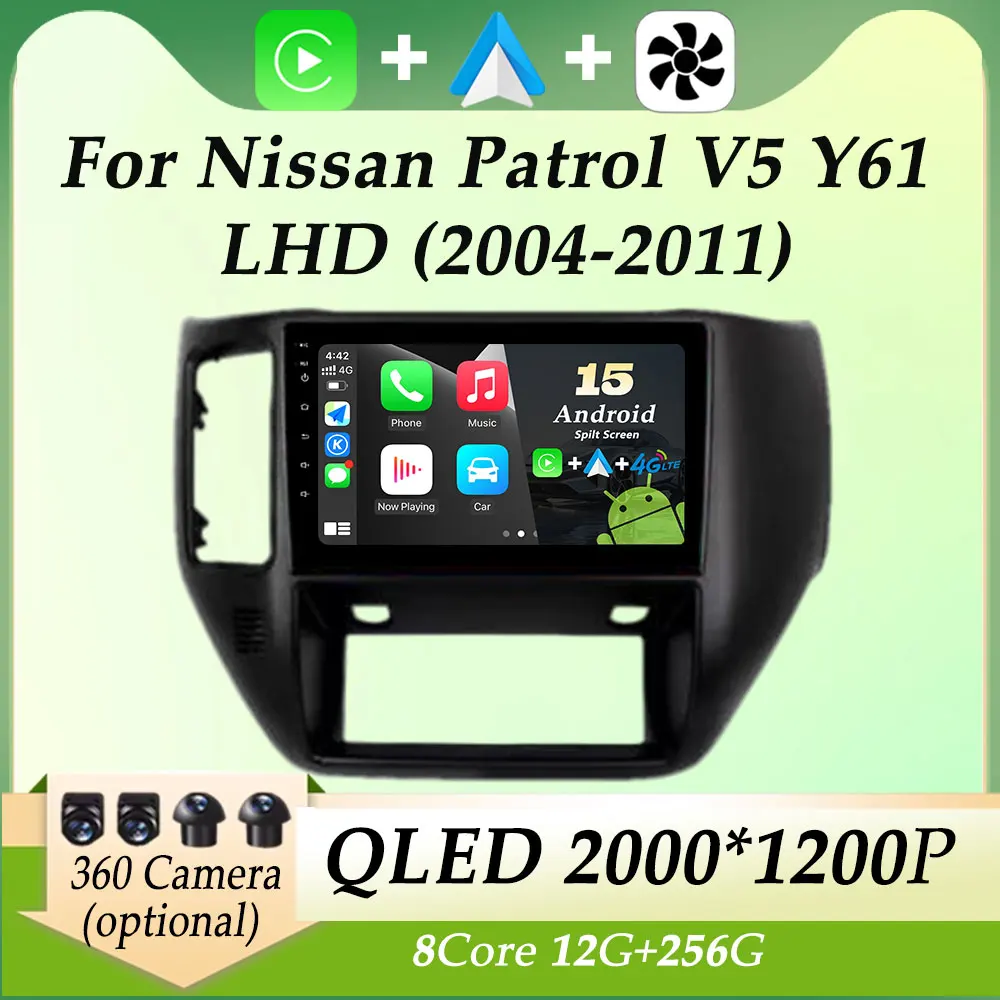 

Wireless Carplay for Nissan Patrol V5 Y61 LHD 2004 - 2011 HD Screen Car Radio Video Multimedia Player GPS Navi Split Screen BT