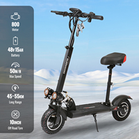 SUNNIGOO Electric Scooter 800W Powerful Motor Electric Scooter Anti-skid Off Road Tire 50KM/H e Scooter 55km Long Range 48V 15AH