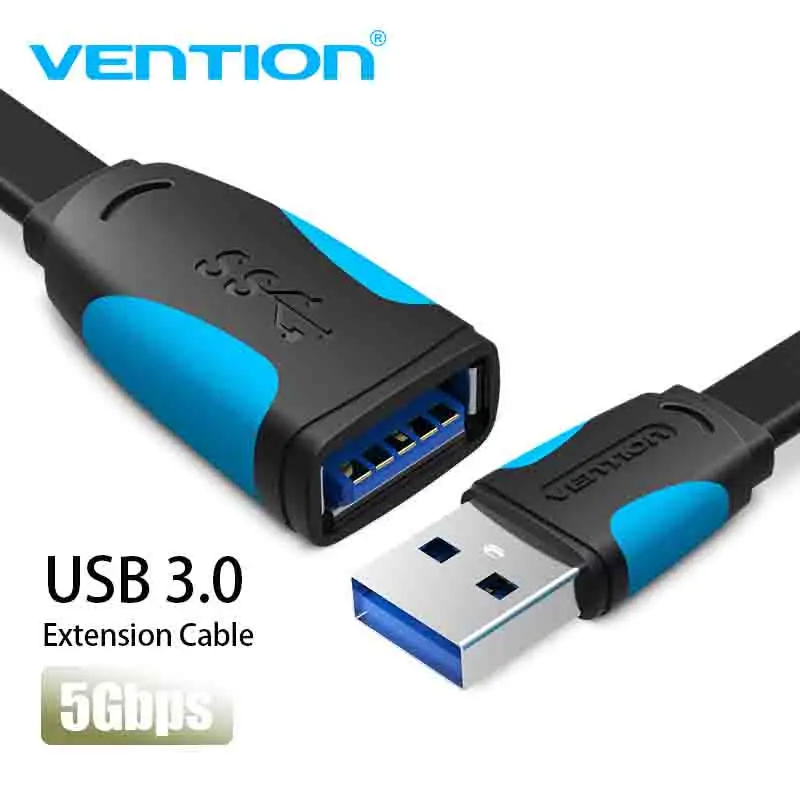 Удлинительный кабель Vention USB 3.0 «папа-мама» для смарт-ноутбука, ПК, ТВ, 5 Гбит/с, быстродействующий USB-удлинитель