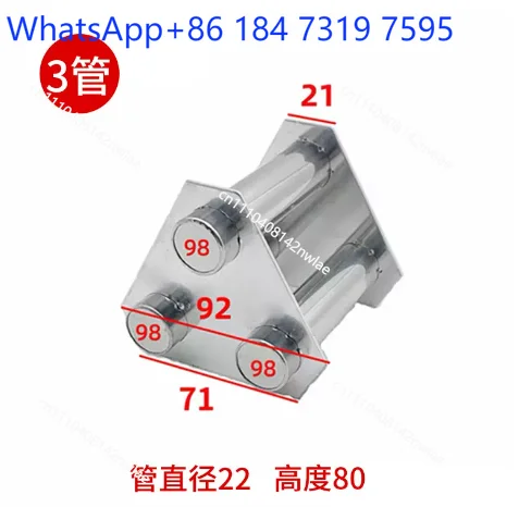 5000Gs  Molding Machine Magnetic Rack 9 Tube Strong Magnet Dryer Magnet Hopper Magnetic Tube Iron Sucker