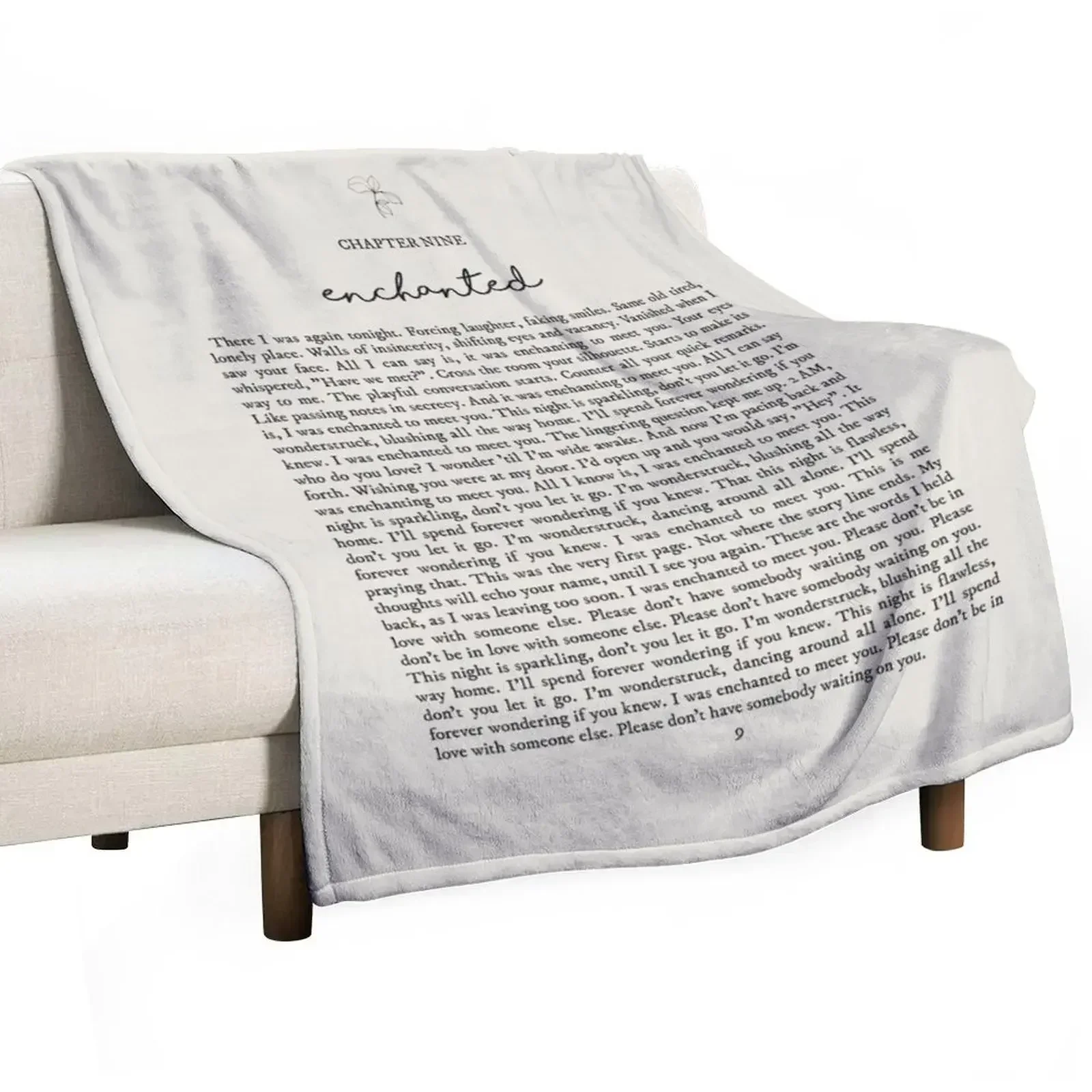 Enchanted Lyrics Throw Blanket Quilt cosplay anime Heavy Shaggy Bed covers Fashion Sofas Blankets