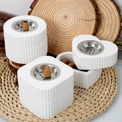 Incense Burner Box Silicone Mold DIY Concrete Cement Candle Cup Making Mould Plaster Epoxy Resin Storage Jar Molds Home Decor