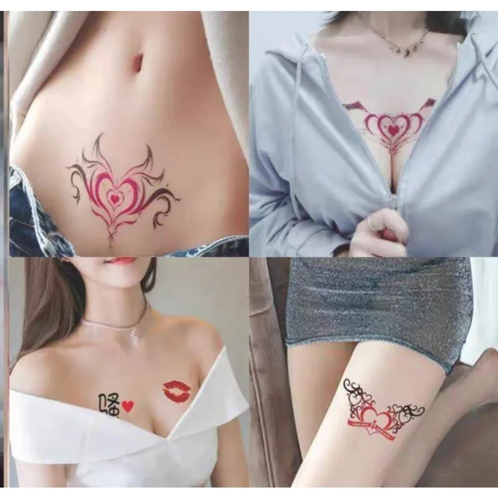 

10pcs Succubus Imprint Tattoo Sticker Temporary Internet Celebrant Female Sex Belly Cute Scar Covering Waterproof Tattoo Sticker