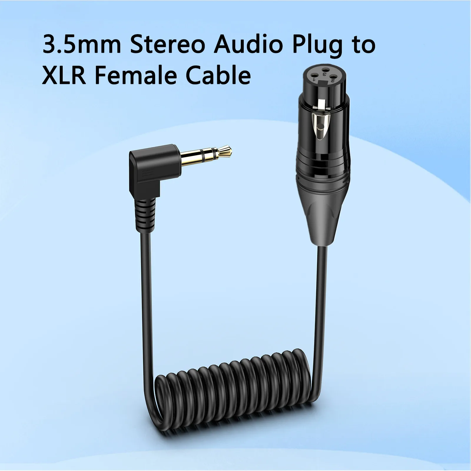Mic AUX Audio TRS Spring Cable Mini Jack 3.5 Mm to XLR Canon Male Female for Sony Microphone Mixer Live Broadcast Sound Card