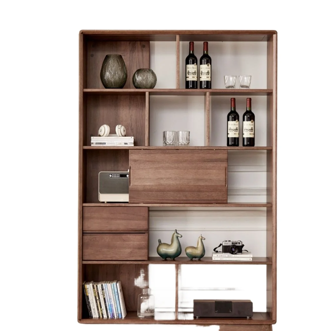

Solid wood partition living room cabinet Modern simple Chinese storage entrance wall household small apartment hall cabinet