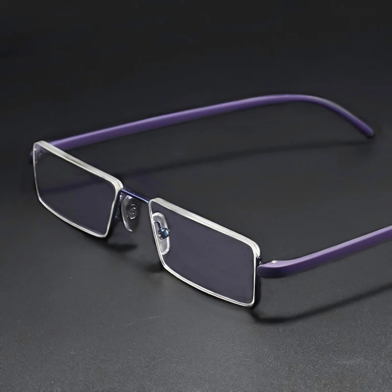 Portable Half Frame Presbyopia with Glasses Case Unisex Fashion TR90 Reading Glasses Men Women Vintage Prescription Eyeglasses
