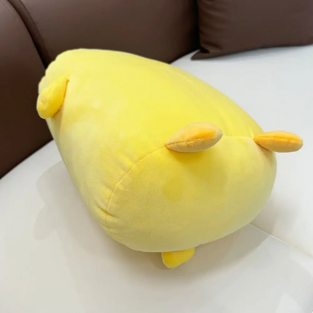 Collection Spiky Hair Lying Duck PP Cotton Quiff Yellow Duck Funny Fluffy Duck Stuffed Animal Birthday Parties