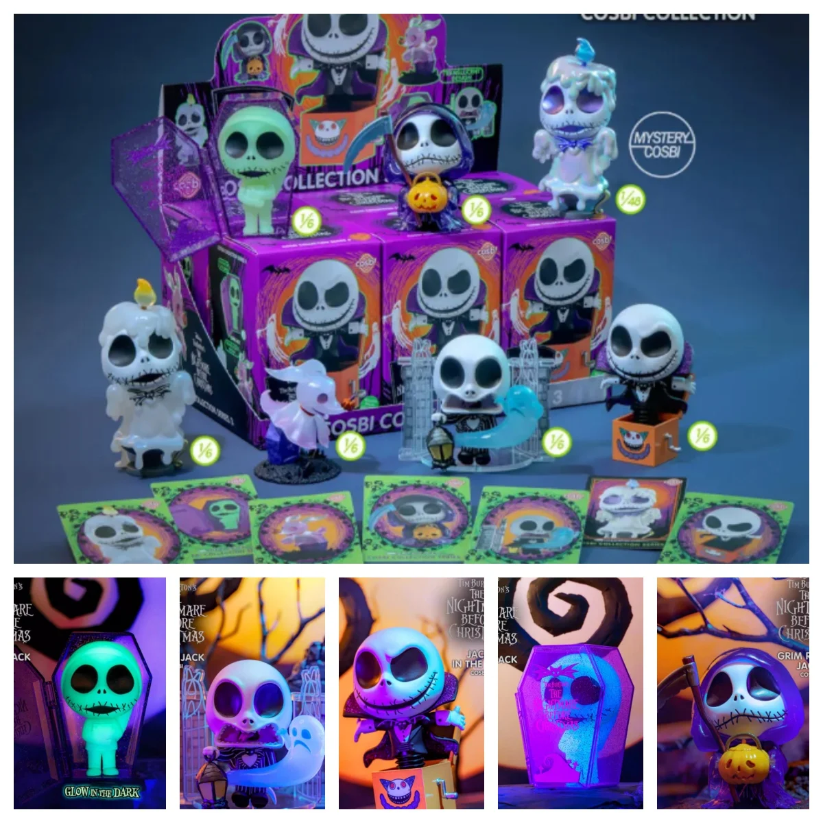 

2026 The Nightmare Before ChristmasSeries Blind Box Model Mini Figure Desktop Ornament Toys Kids Halloween Gift