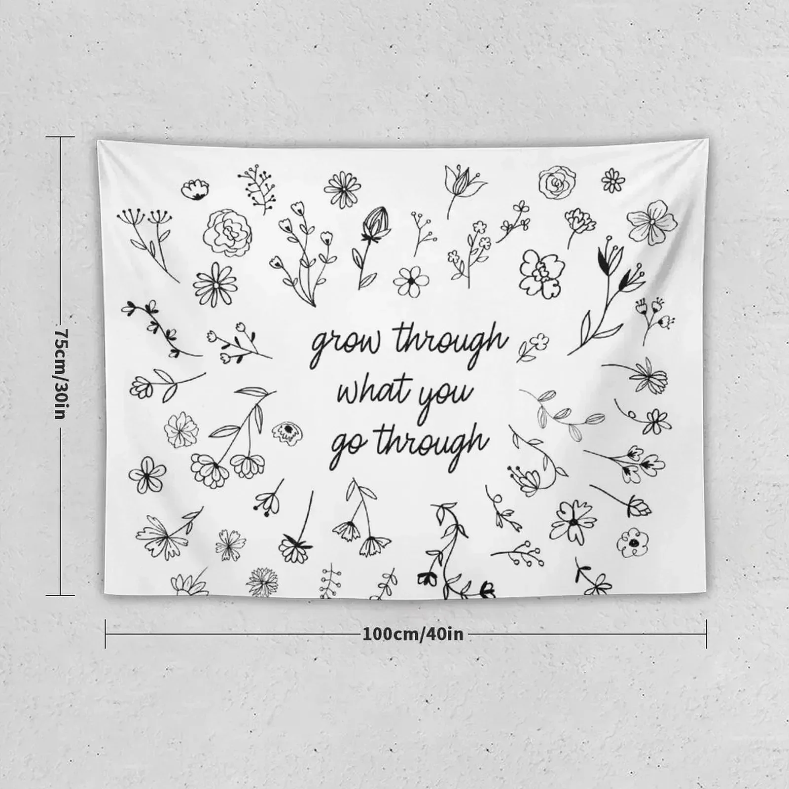 Go Through What You Grow Through Tapestry Home Decor Aesthetic Room Aesthetic Tapestry