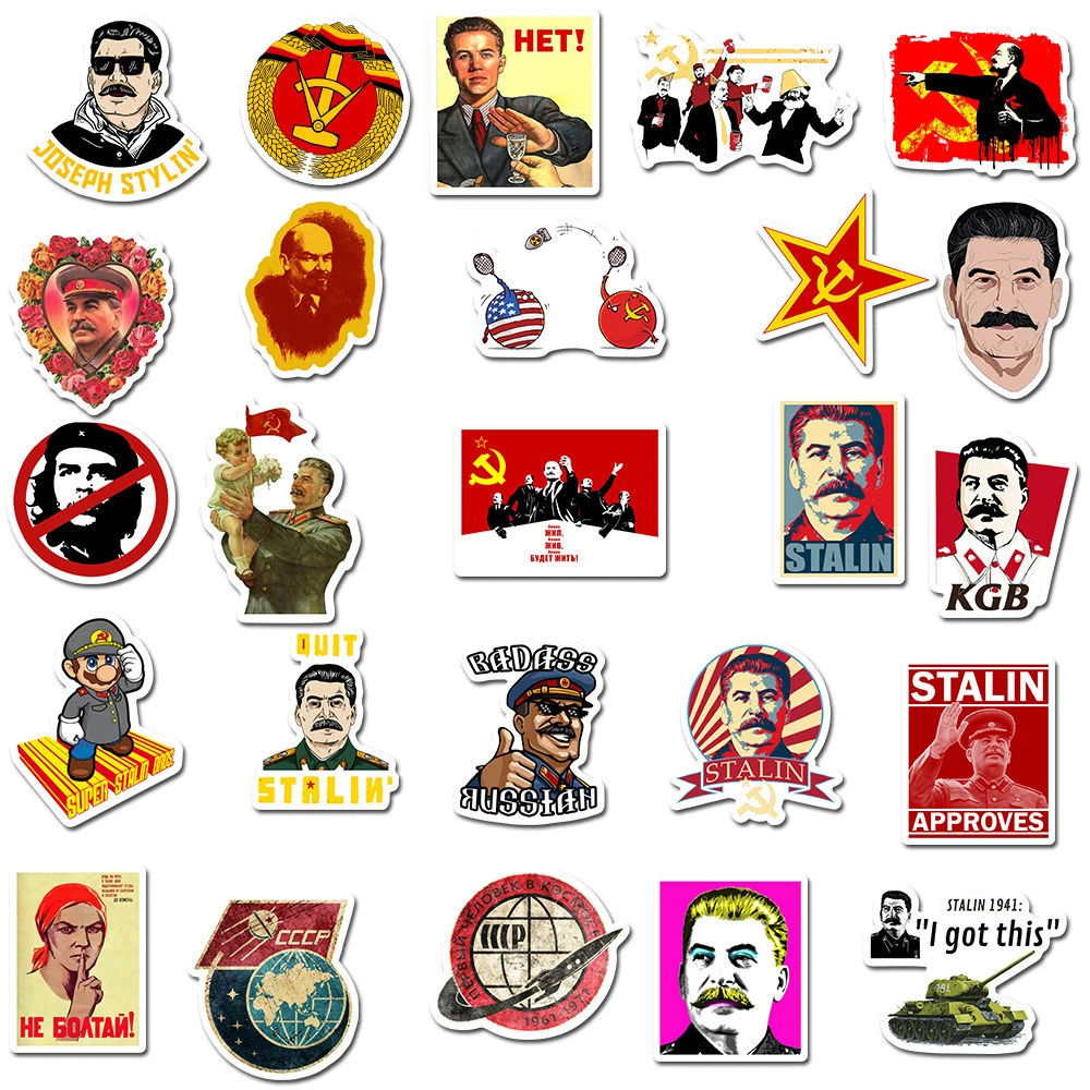 10/30/50pcs Retro Soviet Union Stalin USSR CCCP HET Stickers Decal Skateboard Car Laptop Luggage Phone Funny Sticker Kids Toy