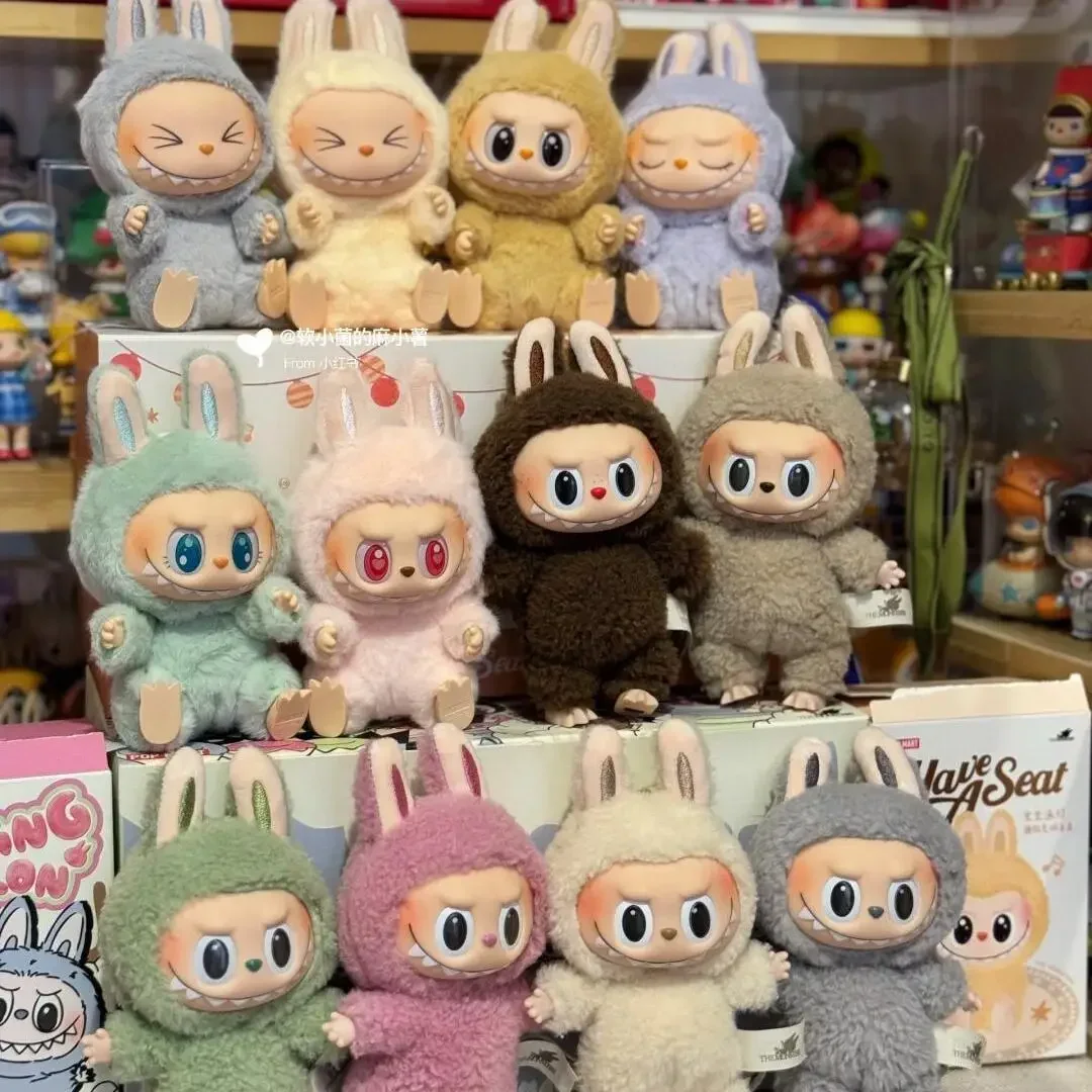 Anime Popmart Labubu Labubu The Monsters Lisa Seme Heart Macarrr Vinyl Base Series Trendy Plush Birthday Blind Box Ornament Gift image 2