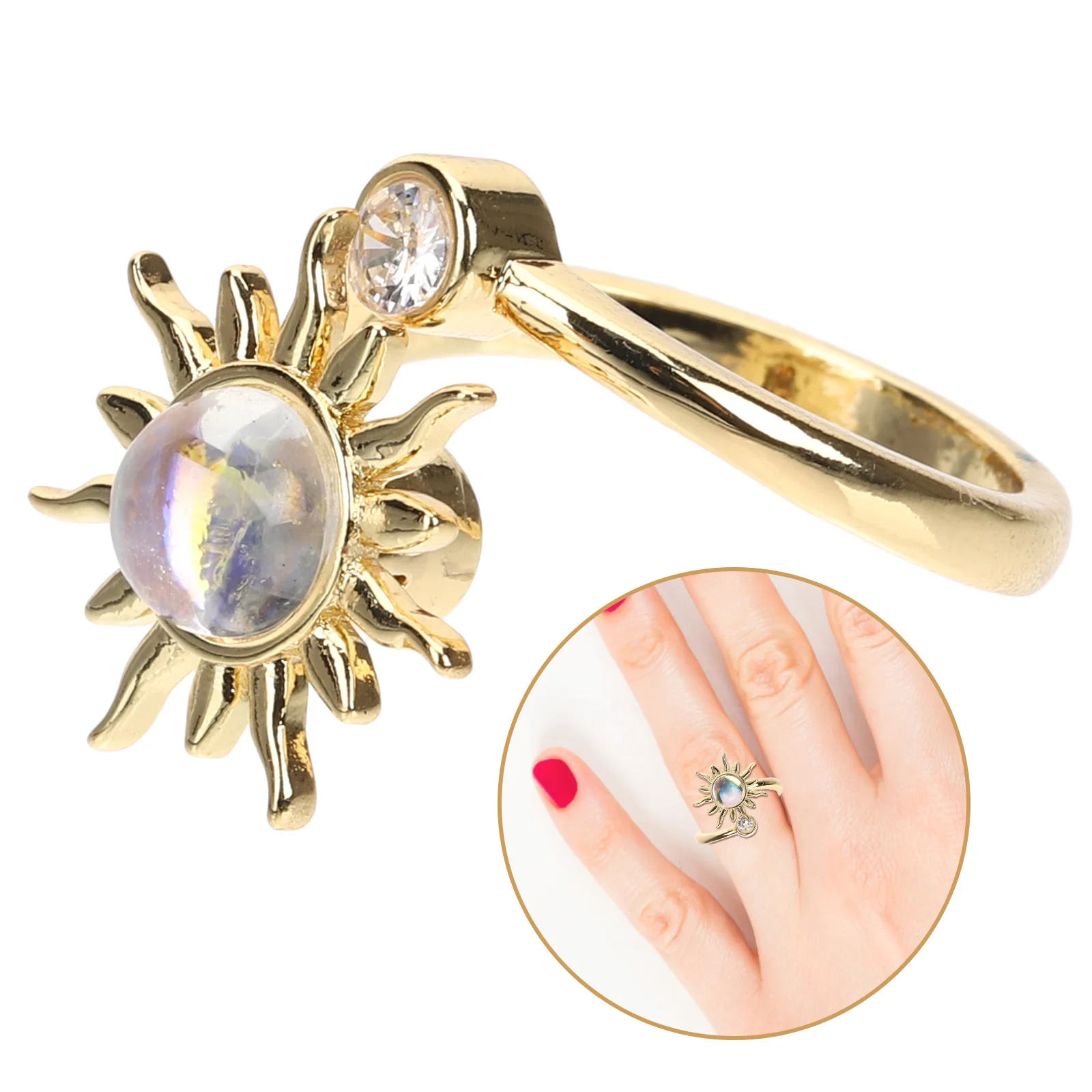 

Fidget Ring Rings For Women Adjustable Open Ring For Women Aesthetic Anxiety Relief Minimalist Jewelry Gift