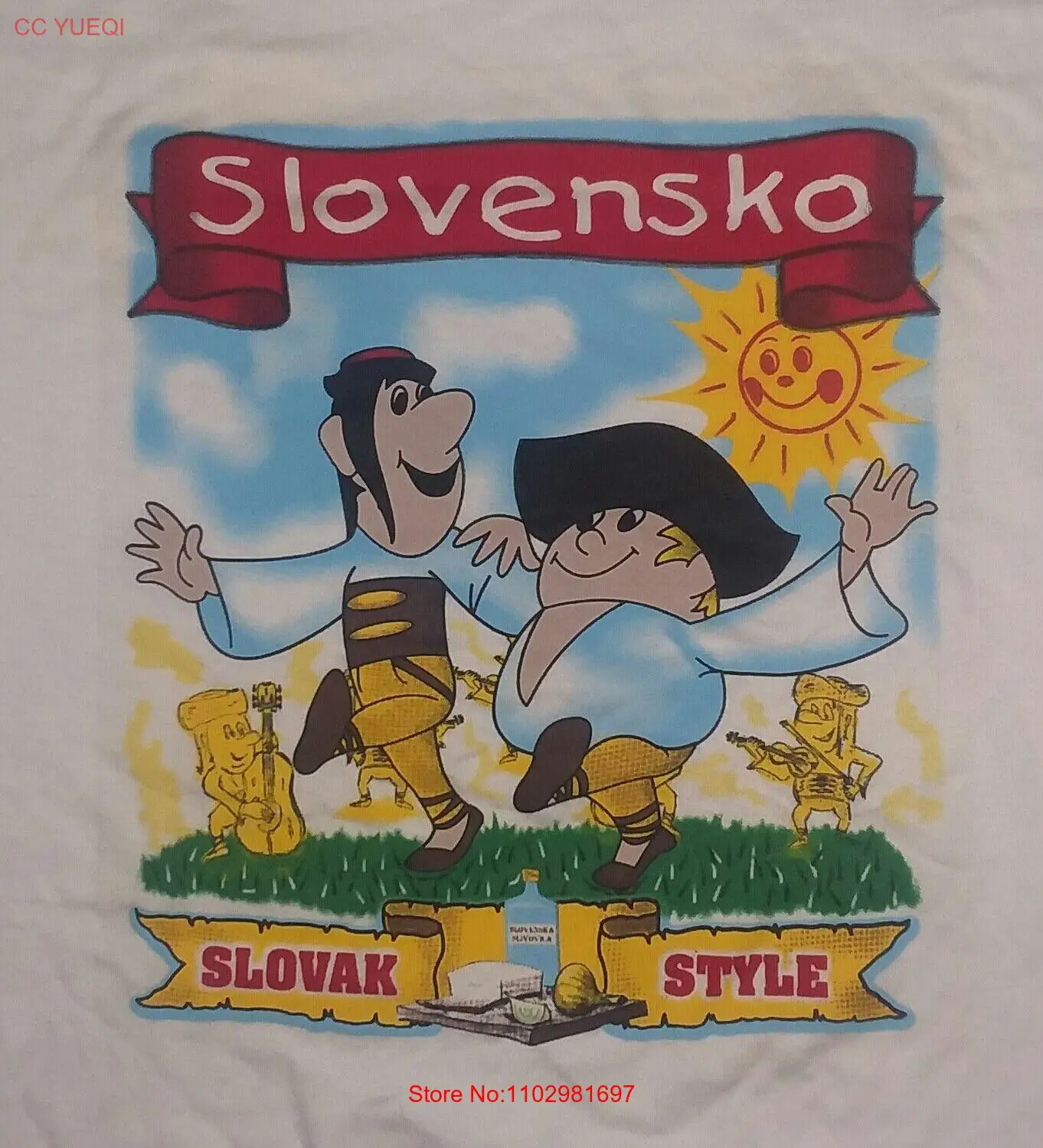 vintage Slovakia Slovak Style souvenir t shirt M europe slovensko vacation dance