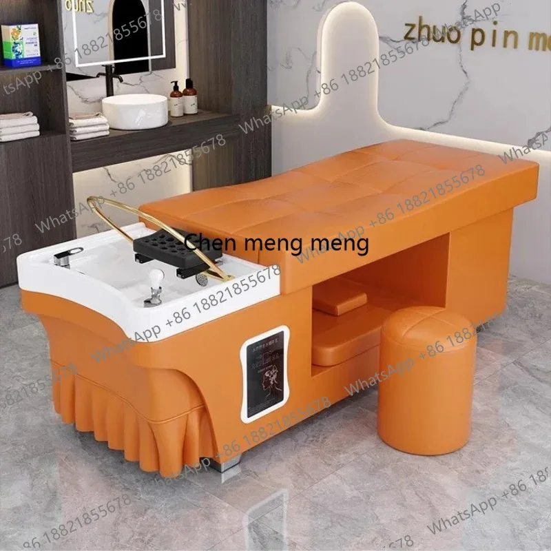 

Nordic Barber Shop Shampoo Chairs Modern Massage Ergonomics Hair Salon Shampoo Bed Shower Salon Furniture Silla Peluqueria
