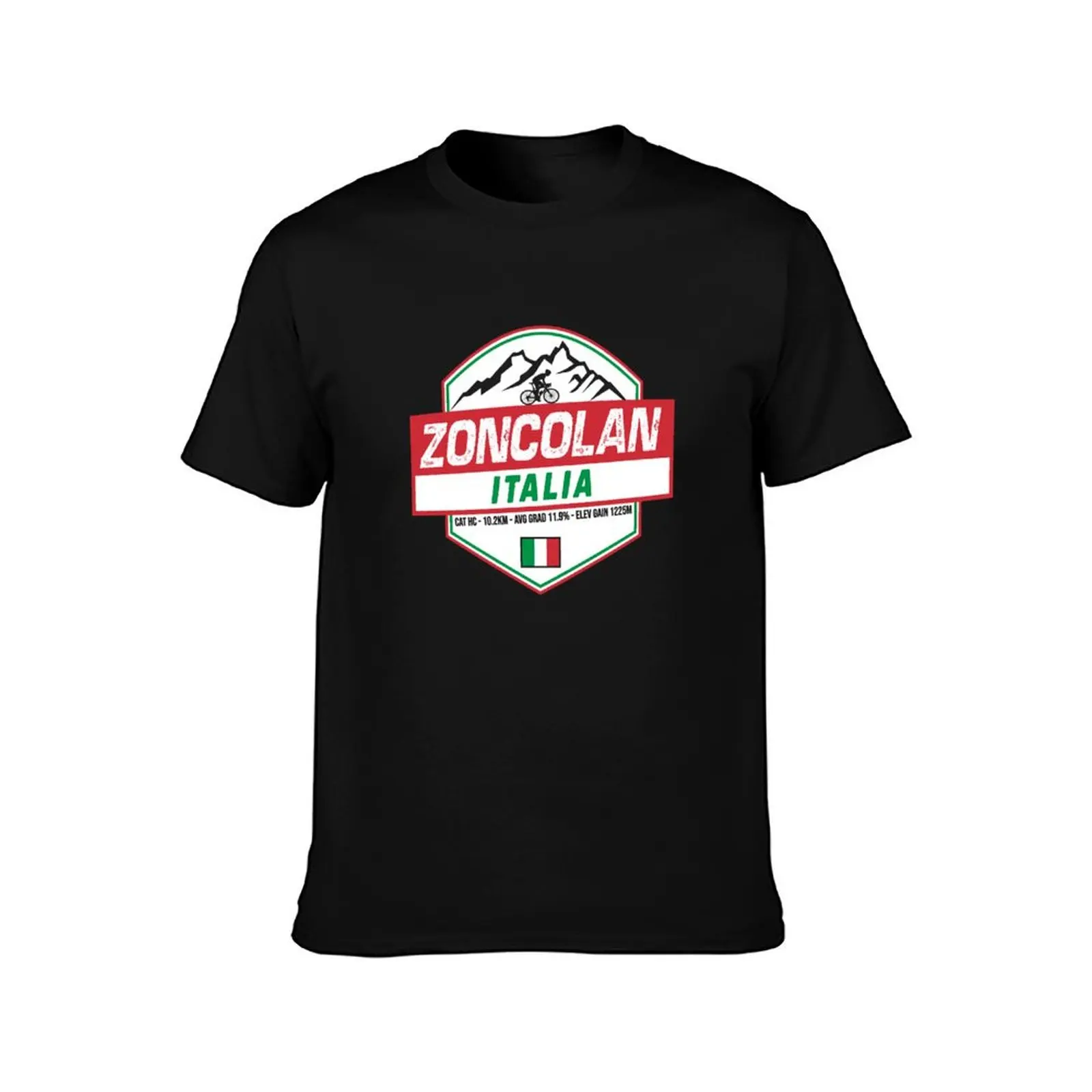 Monte Zoncolan Cycling Italy T-Shirt Casual Loose Short Sleeve Tee for Men T-Shirt