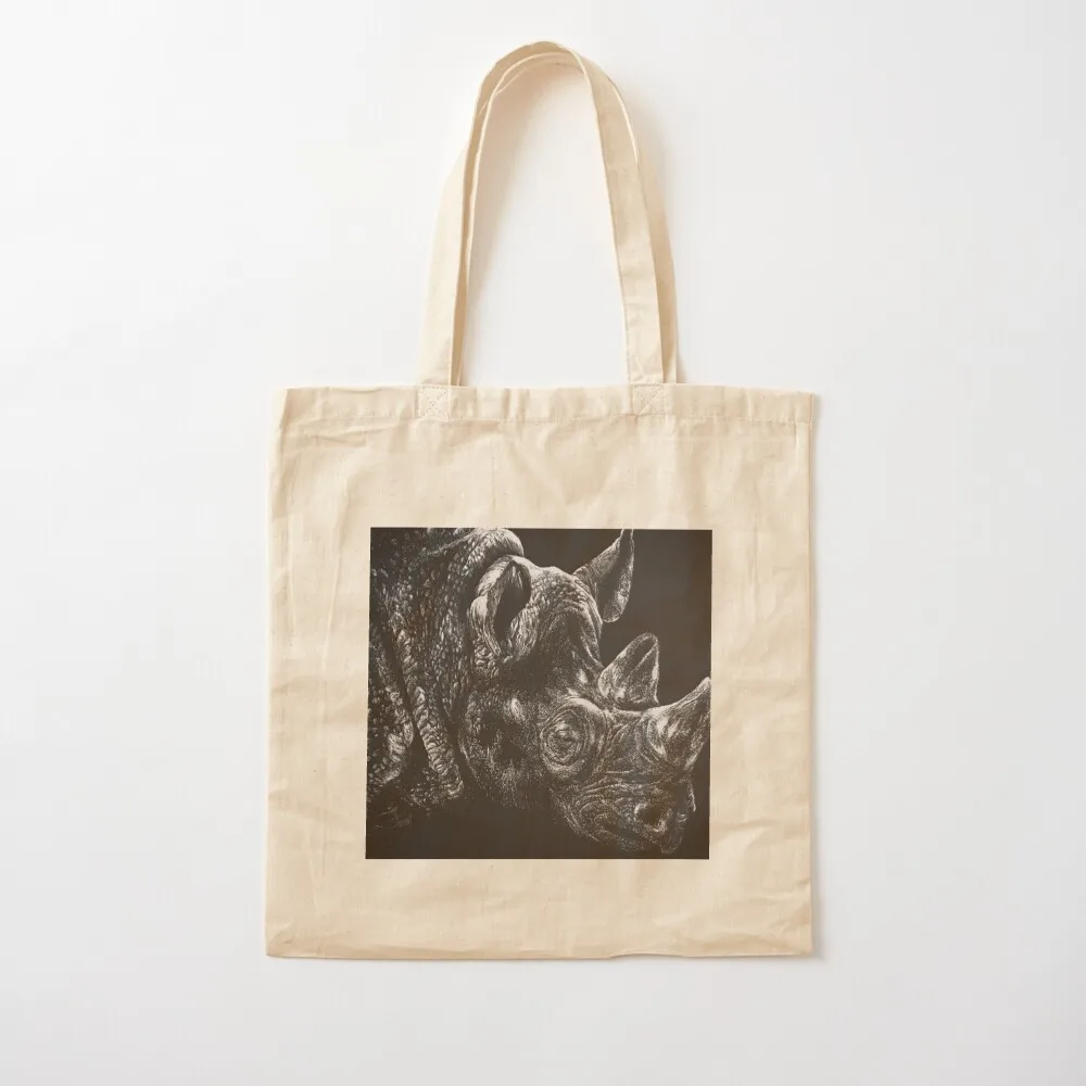 

Tribute to Endangered Rhinos Tote Bag hand bag eco pack female bag Canvas Tote