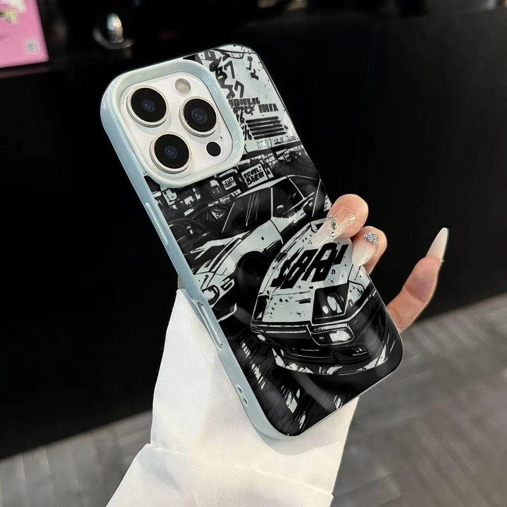 Stilvolle Handyhülle mit Straßenrennmuster für iPhone 17 16 15 14 13 12 11 Pro Max 14 Plus 17Air Falten-Wellen-Design Weiche Silikonhülle – Detail 2