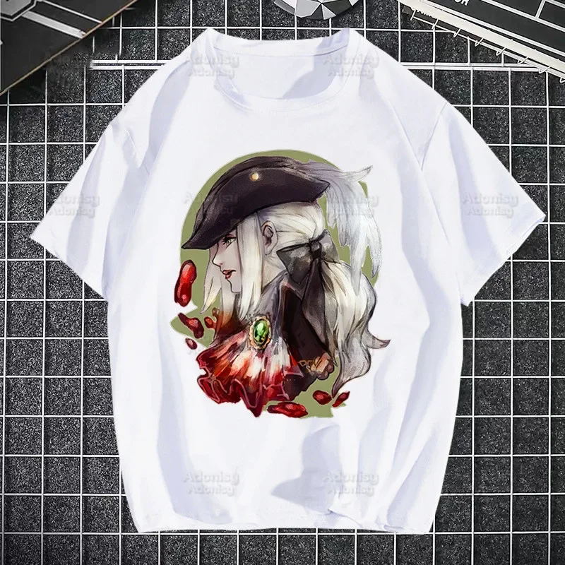 Bloodborne Marker Symbol T-shirts Summer Men/Women Hip Hop Funny Blood Borne Tshirt Maria Hunter Game t shirts Short Sleeve Tops