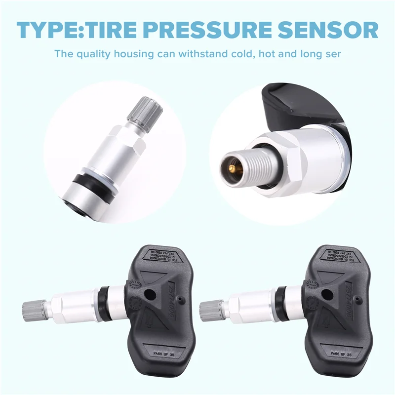 Untuk Buick Rainier Cadillac CTS SRX GMC Envoy Isuzu Ascender Saab 9-7X 2001-2010 Kit Sensor Tekanan Ban Mobil 4 Buah 25774006