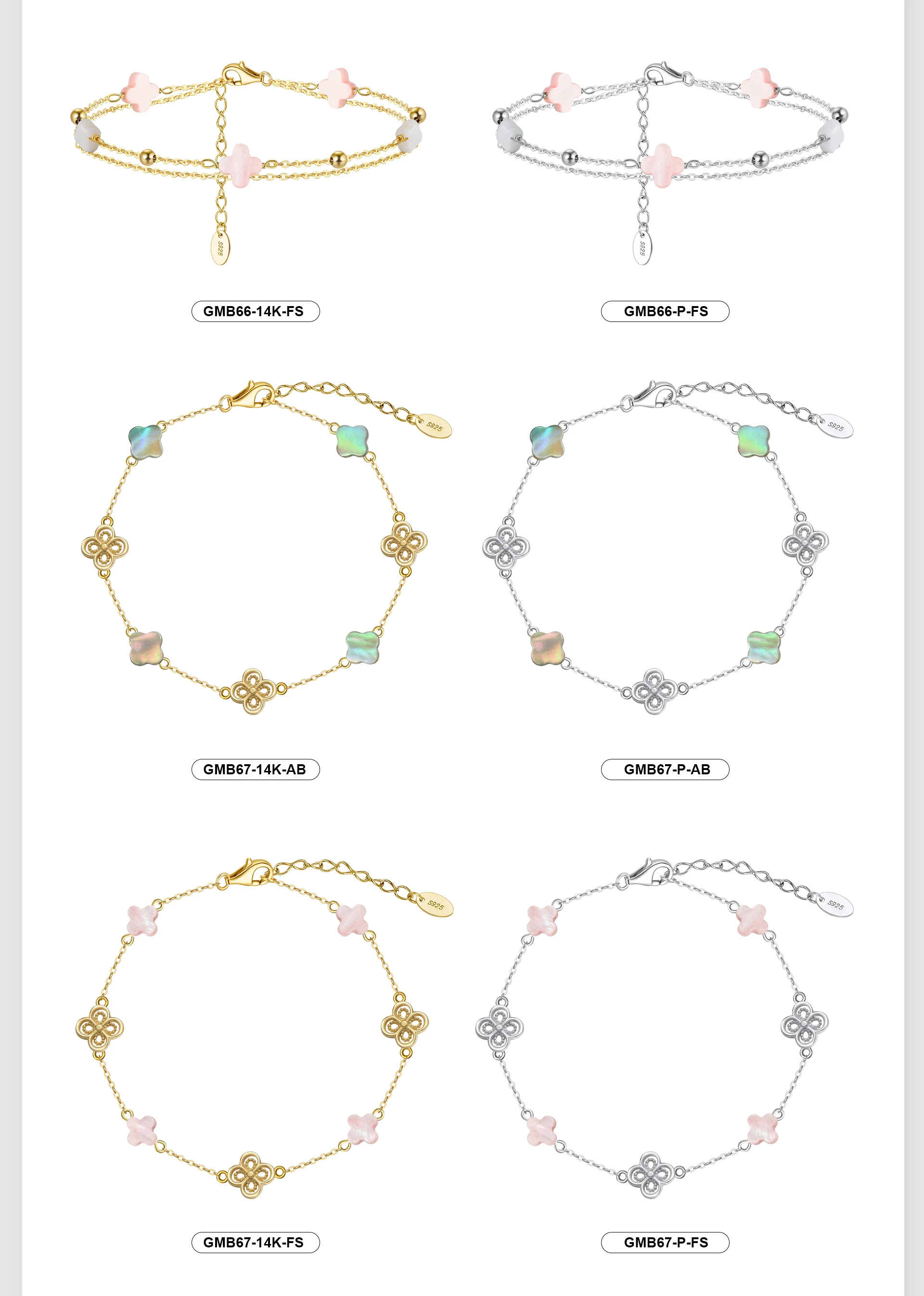 ORSA JEWELS Ohrstecker aus 925er-Sterlingsilber mit natürlichem Onyx-Kleeblatt für Damen, klassischer, exquisiter Ohrstecker, Partyschmuck, GME51 – Detail 14