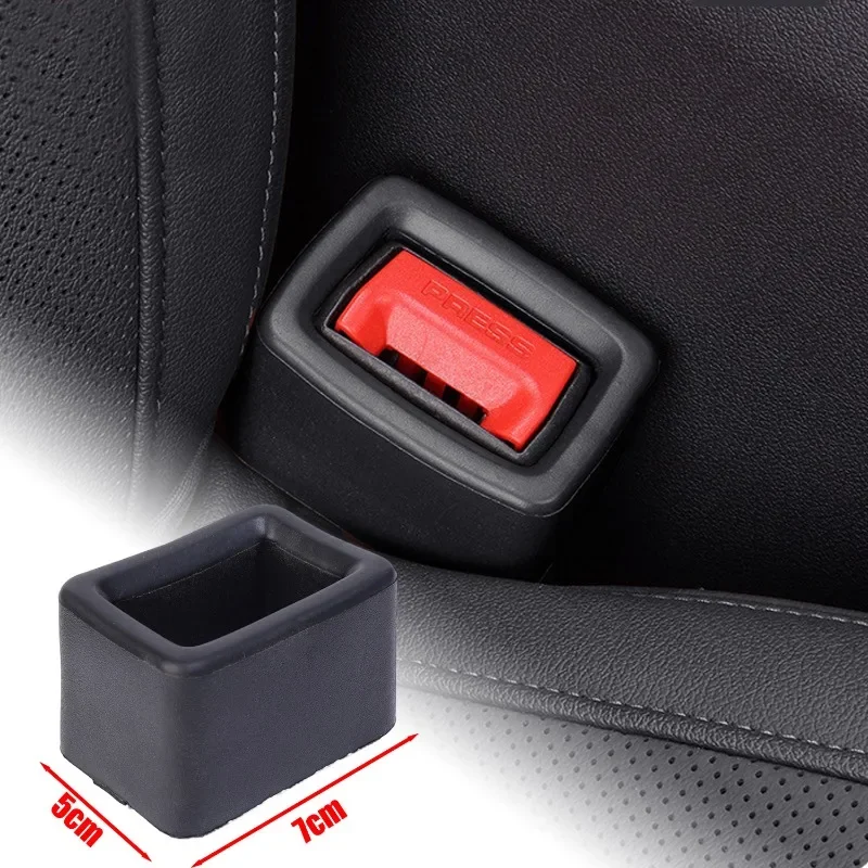 Car Seat Belt Buckle Cover Universal Car Safety Belt Anchor Socket EVA Anti-collision Protection Cover Car Interior Modification