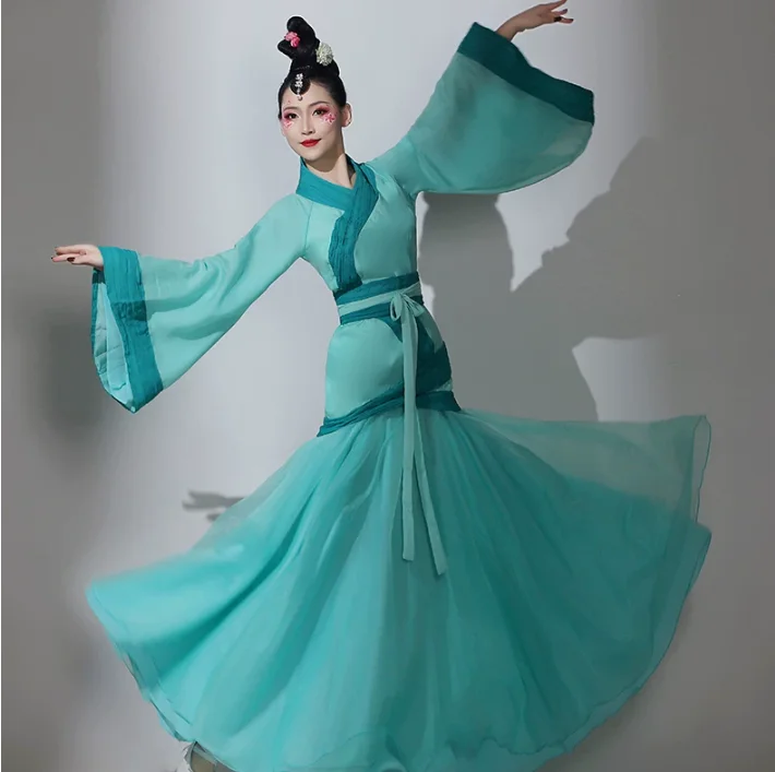 Classical Dance Dress Practice Chinese Tang Dynasty Ancient Style Elegant Dance Dress