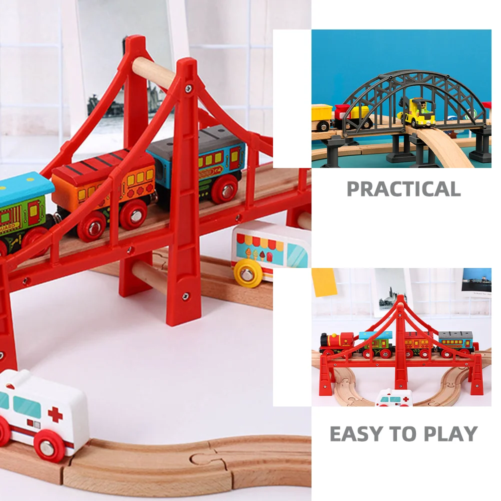 2 Pcs Train Bridge Model Track Supplies Toys Railway Scene Layout Prop Accessories Bulk DIY