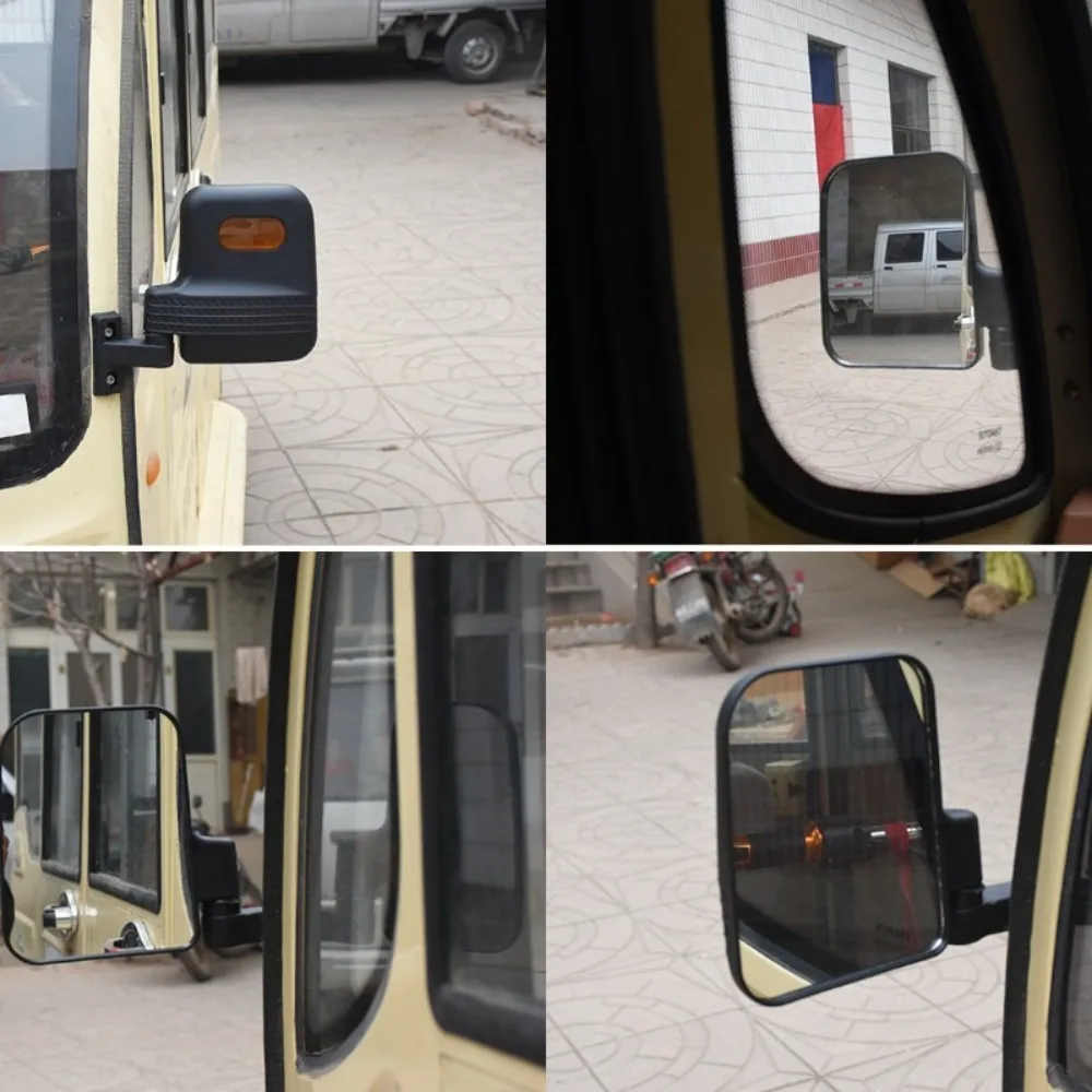 2pcs Universal Left & Right Electric Tricycle Mirror High Definition Closed Ebike Side Mirror 360° Rotated Tricycle Side Mirror
