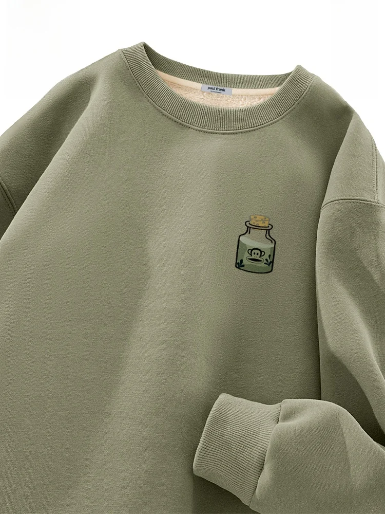 

Men's round Ne Sweatirt Thiened Lamb Velvet Faionable Urban Winter Casual Comfortable Cotton Polyester