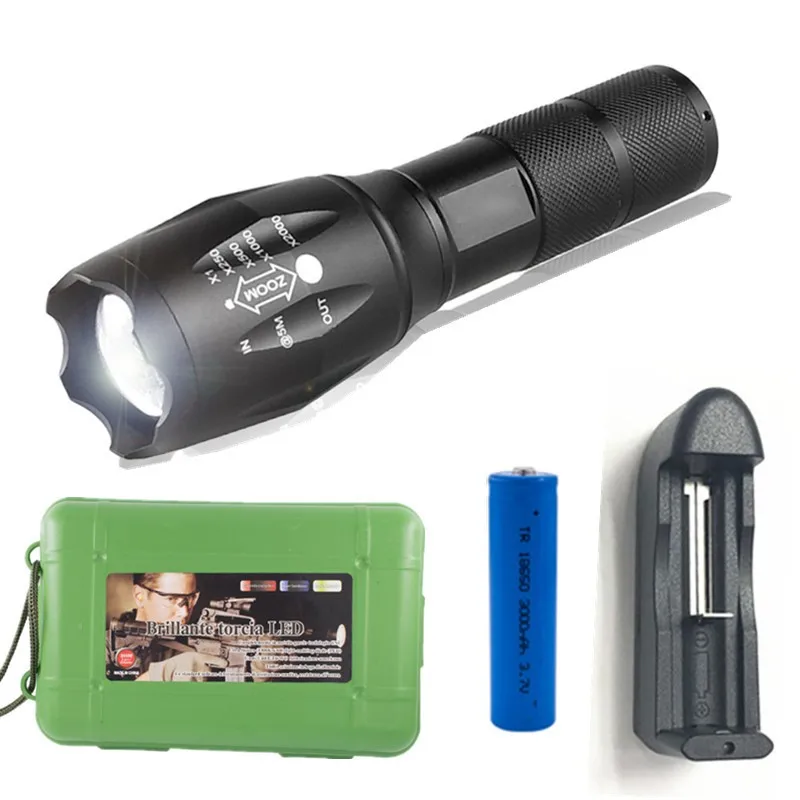 8000LM LED Rechargeable Flashlight XMLT6 linterna torch Use 18650 Battery 5Modes Waterproof Camping Powerful Led Flashlight