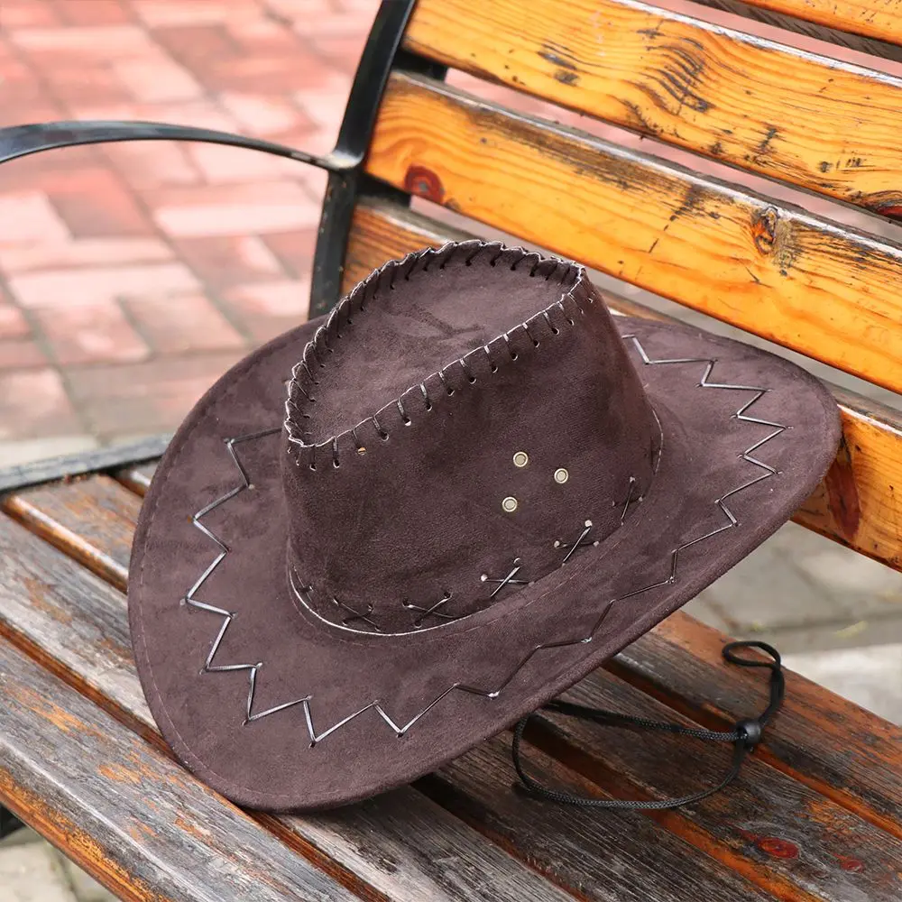 Vintage Felt Fedora Hat Fashion Panama Jazz Hat With Belt Buckle Wide Brim Cowboy Hat Daily Street Wear Wedding Party Supplies