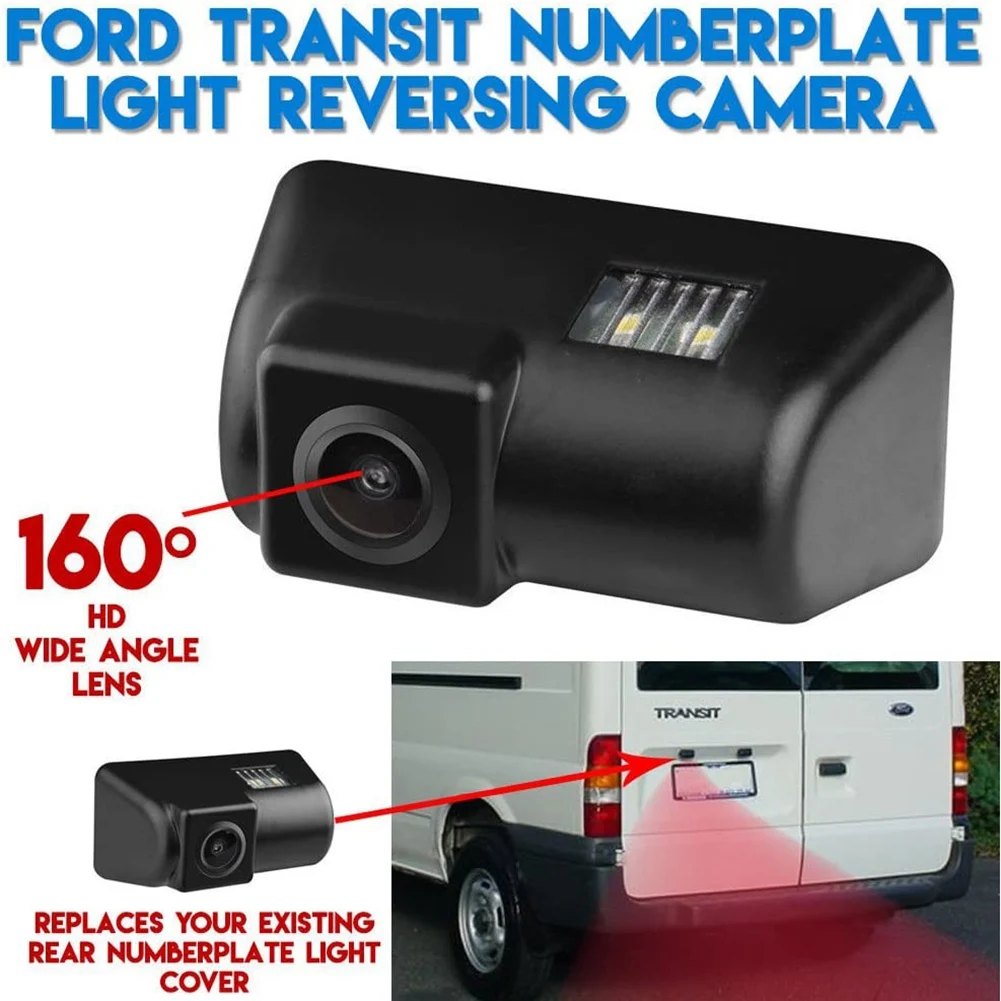 Compatible Car HD CCD Auto Car Reverse Rear View Camera License Plate Waterproof Parking for Transit for Connect