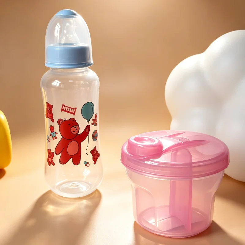 Blue Bottle Pattern Random PP Material Milk Bottle And Formula Box Set Baby Feeding Supplies