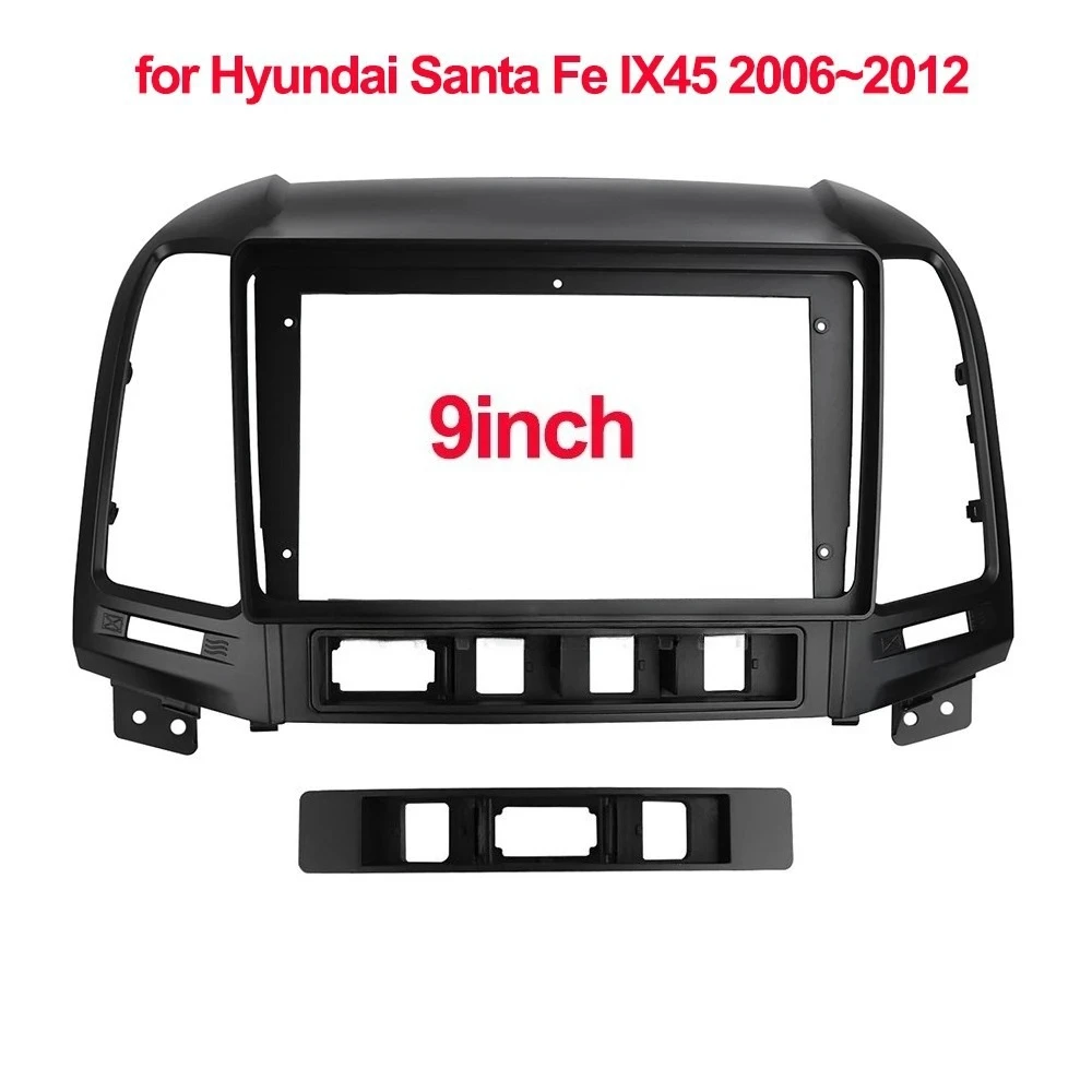 

For Hyundai Santa Fe IX45 2006-2012 Radio Panel DVD GPS MP5 Frame 9''Dashboard Installation Kit Car Accessories Without Battery