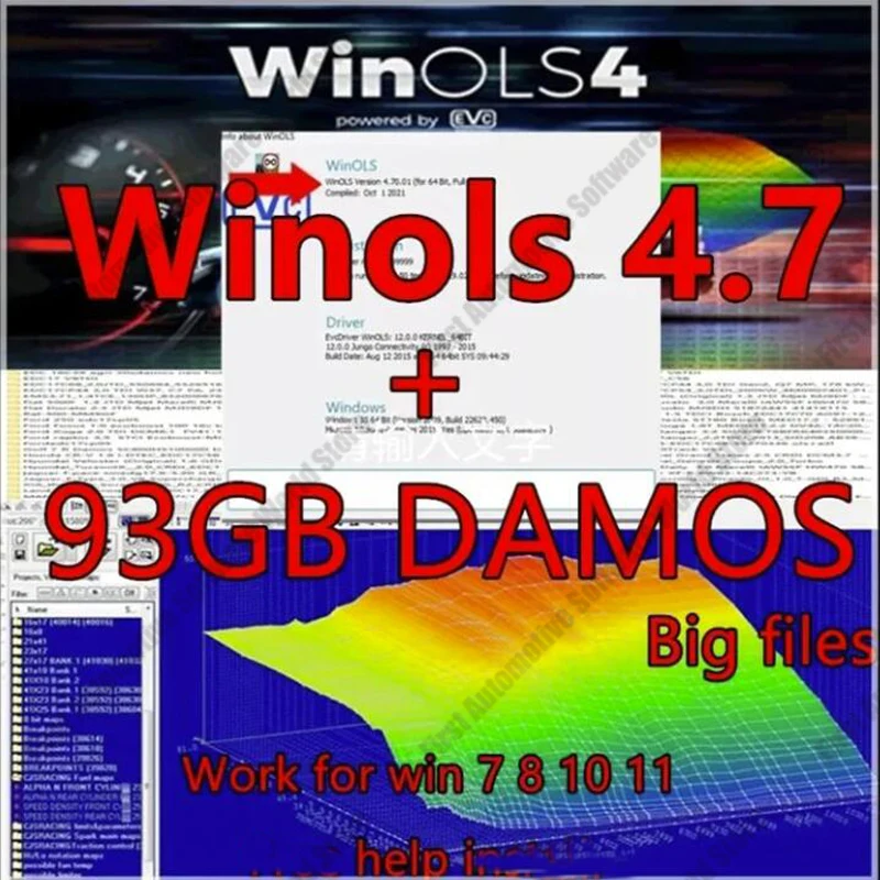 Newest winols 4.7+ 93GB WINOLS DAMOS BIG PACK (NEW) 2020-2021-2022 Chip Tuning OLS Total Size 39 GB Installation video