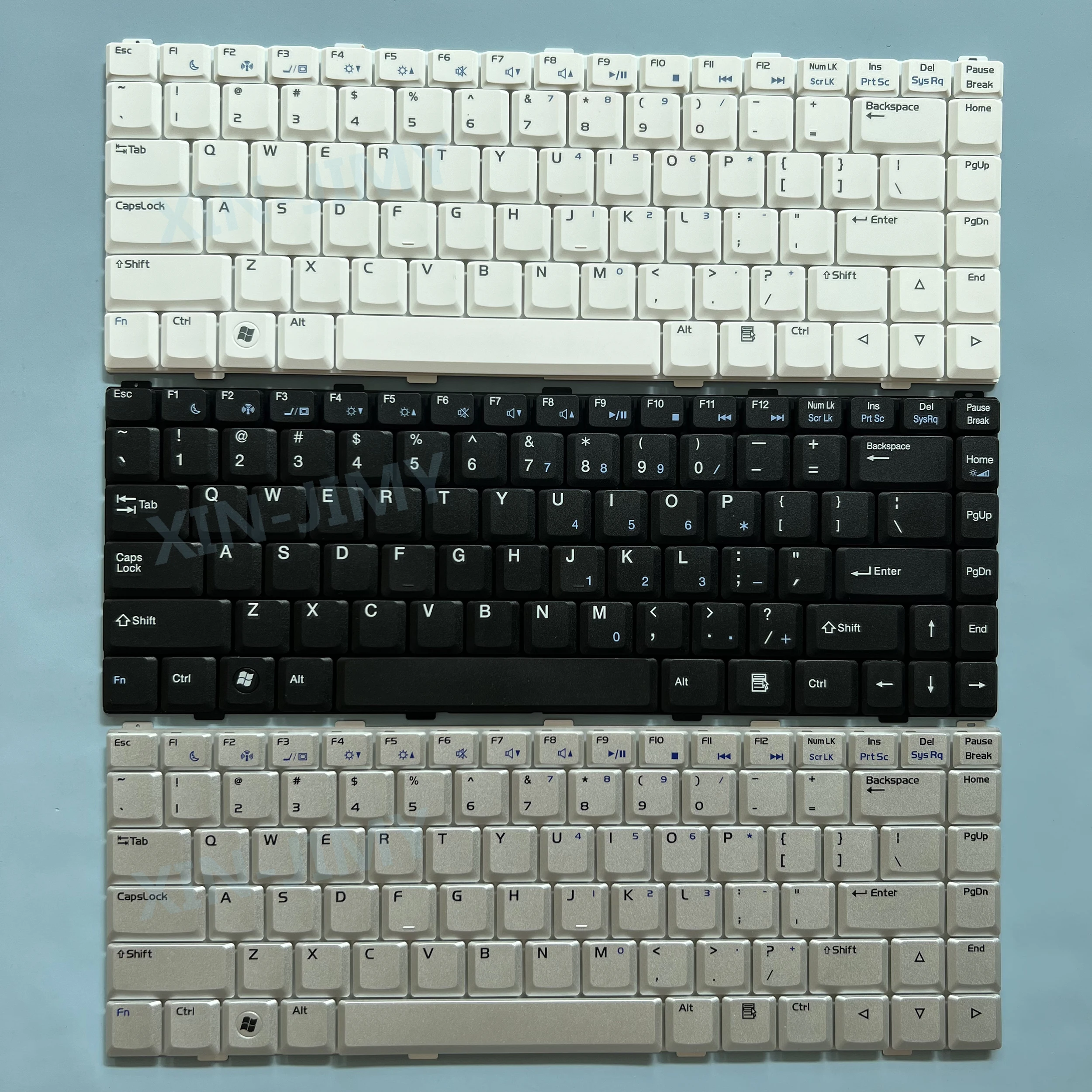 XIN US Keyboard For ASUS Z96 S96J Z96F Z96J Z84 Z84F Z84JP Laptop English Keyboards Silver White Black