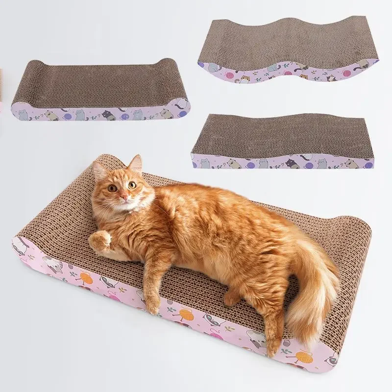 

Kitten Cat Scratching Board Corrugated Paper Claw Grinder Wear-resistant Cat Scratcher Toys Anti-scratch Cat Pet Accessories