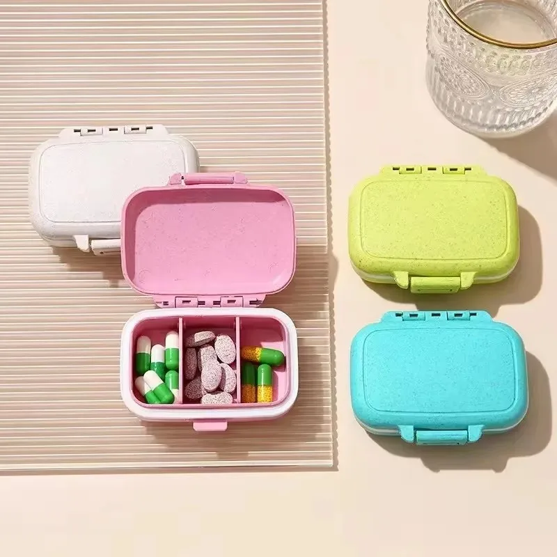1-2pcs Portable Pills Organizer Case 3 Grids PillBox Tablet Storage Container Weekly Medicine Pill's Box Pill Case Dispense