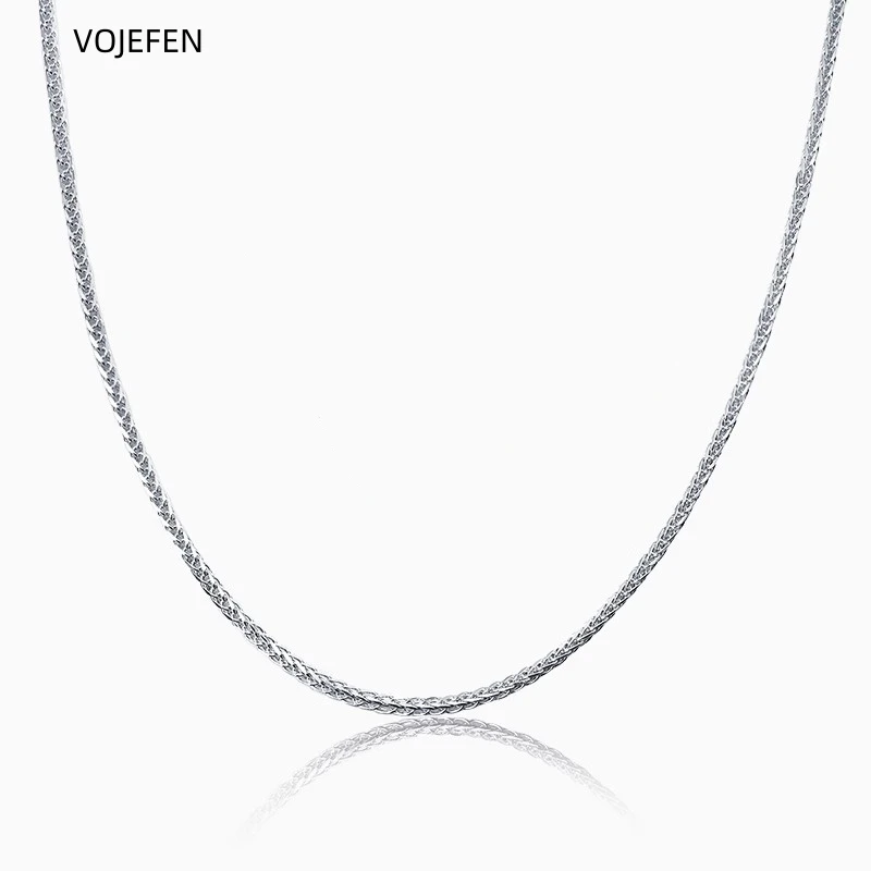 VOJEFEN Pt950 Chopin Necklace Platinum Jewelry Rope Chains Gold Personalized Neck Chains Choker Luxury Accessories Certified