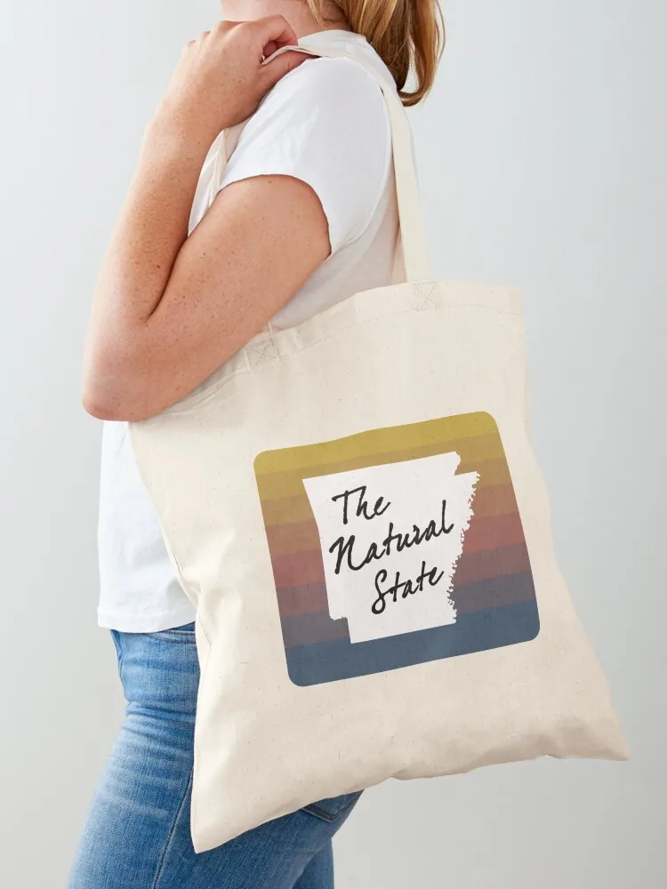 The Natural State sunset outline Tote Bag bags luxury women Canvas shopper bag woman